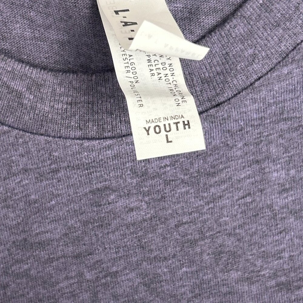 NWOT She Will Move Mountains Youth Large Graphic T-Shirt Purple Motivational - Picture 4 of 6